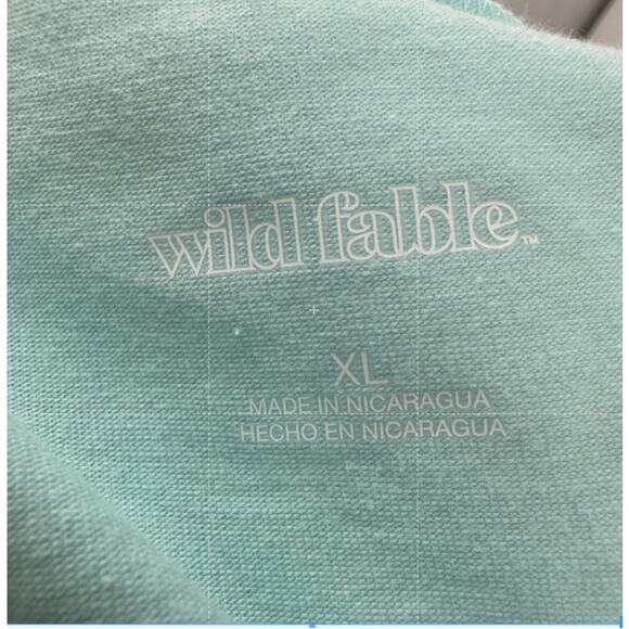 Wild Fable Cropped T-Shirt WMNS XL Pullover Mint Green Short Sleeve Scoop Neck - Picture 5 of 6
